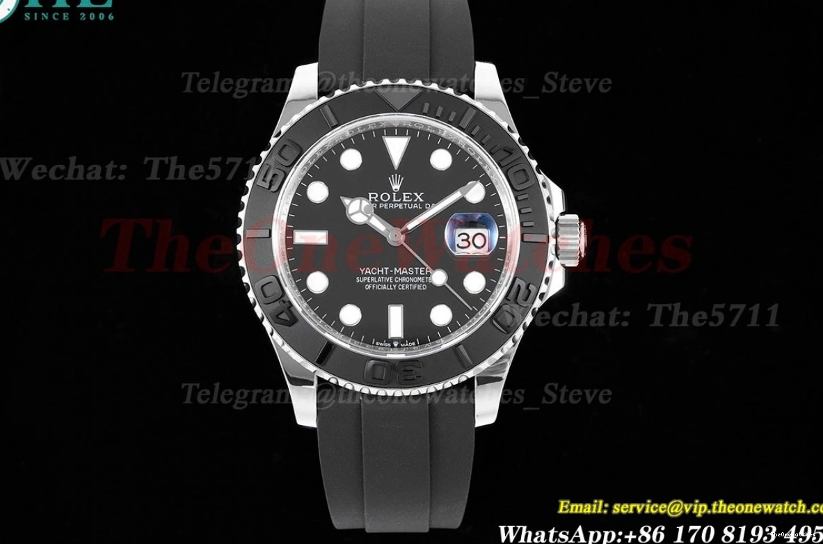 42mm JVSF VR3235 YachtMaster SS 904L Blk 226659 RU 0409
